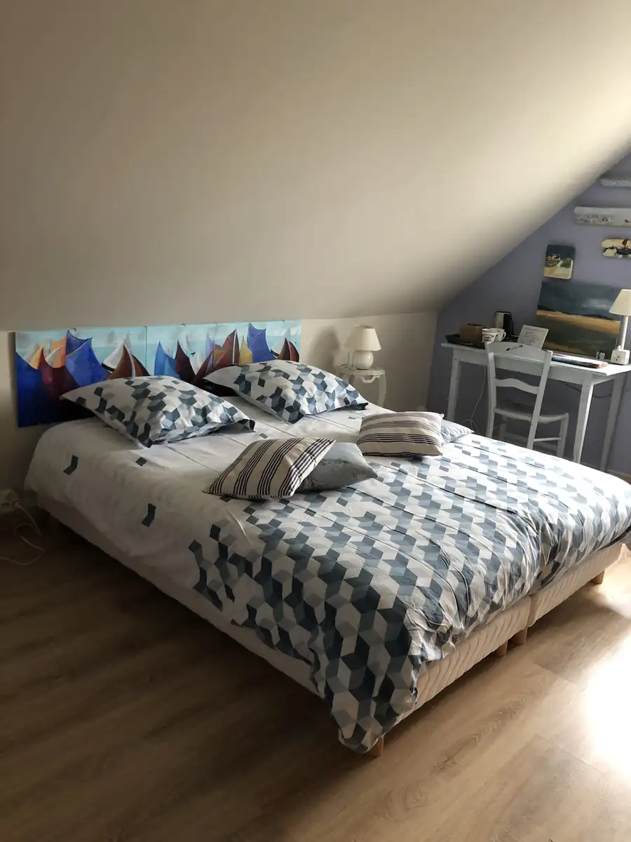 Chambre bleue de mer